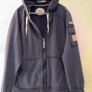 Thumbs Up Blue Hoodie Jacket Size 1X Women